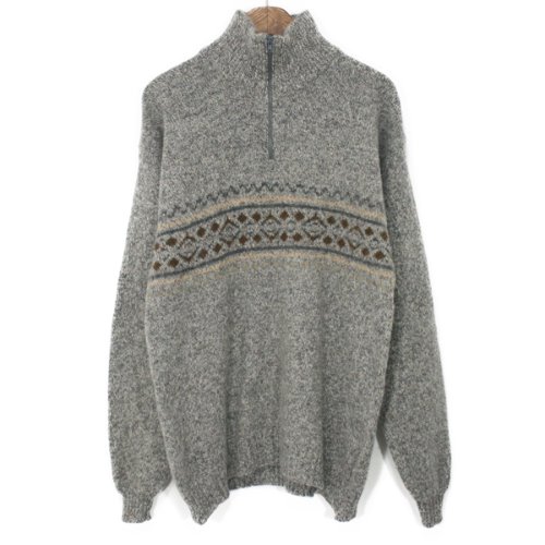 Kent In Tradition Shetland Wool Half Zip-up Sweater