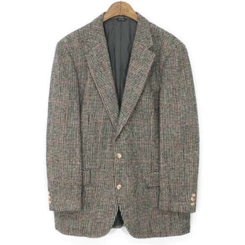 90&#039;s Key West Harris Tweed Wool 3 Button Jacket