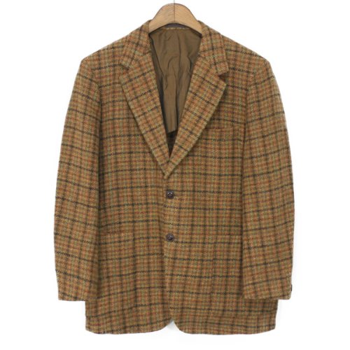 80&#039;s Caesar Harris Tweed Wool 2 Button Jacket
