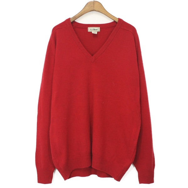 90&#039;s L.L.Bean Lambswool V-neck Sweater