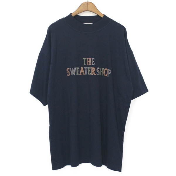 90&#039;s The Sweater Shop Embroidery Mock Neck Tee