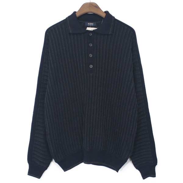 [New] Point of Italy Merino Wool Collar Neck Sweater