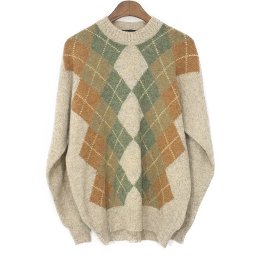 Shetland Islands Argyle Wool Sweater