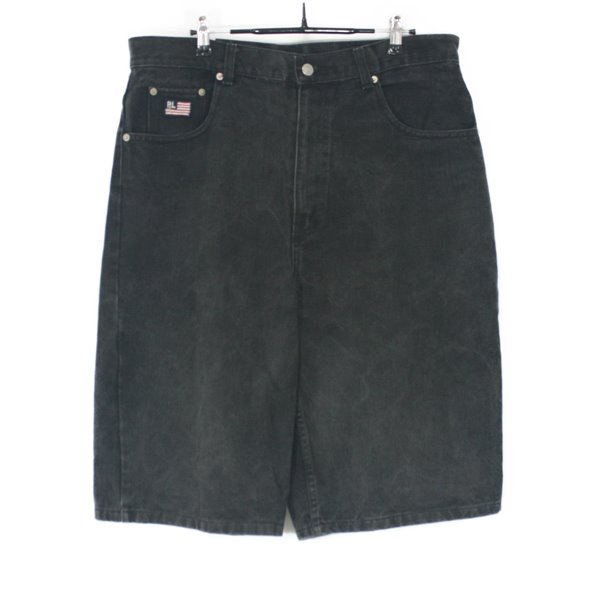 90&#039;s Polo Jeans Black Denim Shorts