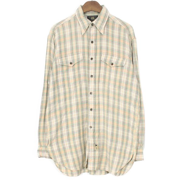 90&#039;s Double RL Flannel Check Shirts