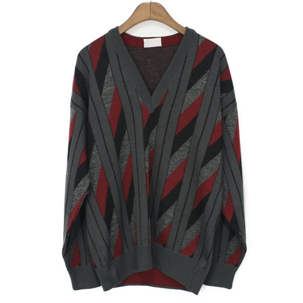 70&#039;s Pierre Sangan Wool V-neck Sweater
