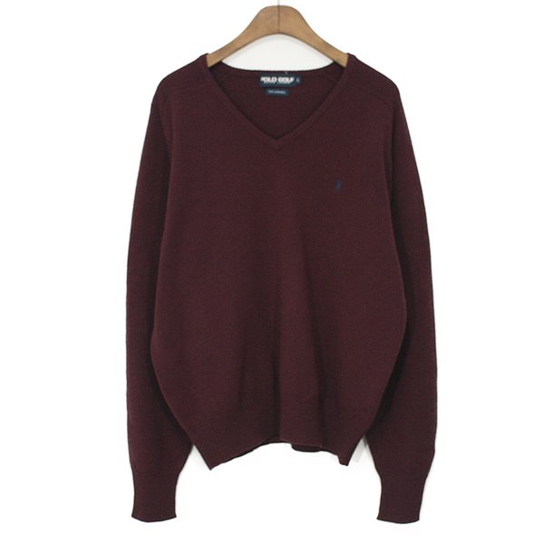Polo Golf V-neck Wool Sweater