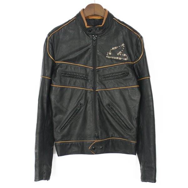 80&#039;s Hondaline Leather Rider Jacket