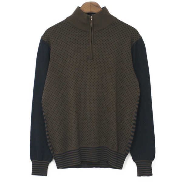 Millennio Merino Wool Half Zip-up Sweater