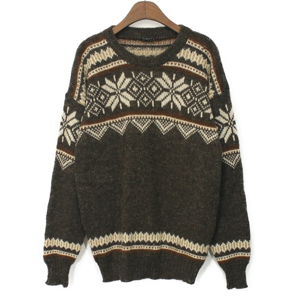 90&#039;s Nornitter Wool Nordic Sweater
