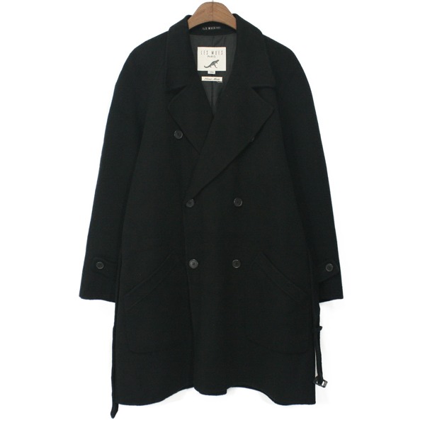 90&#039;s Les Mues Paris Wool Belted Coat