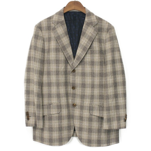 Hanabishi Check Wool 3 Button Jacket
