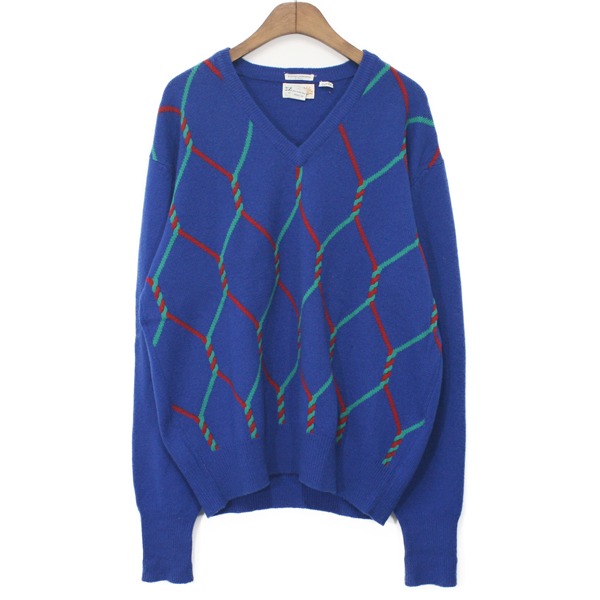90&#039;s IZOD Club Lambswool V-neck Sweater