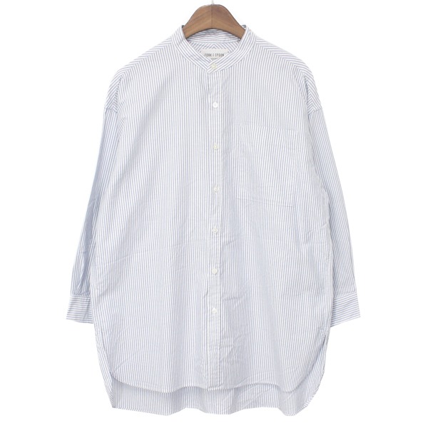 [Woman] Fork &amp; Spoon by Urban Research Collarless Oxford Shirts